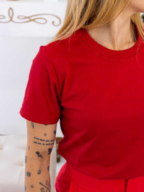 Tshirt Lisa Vermelho Mandarim